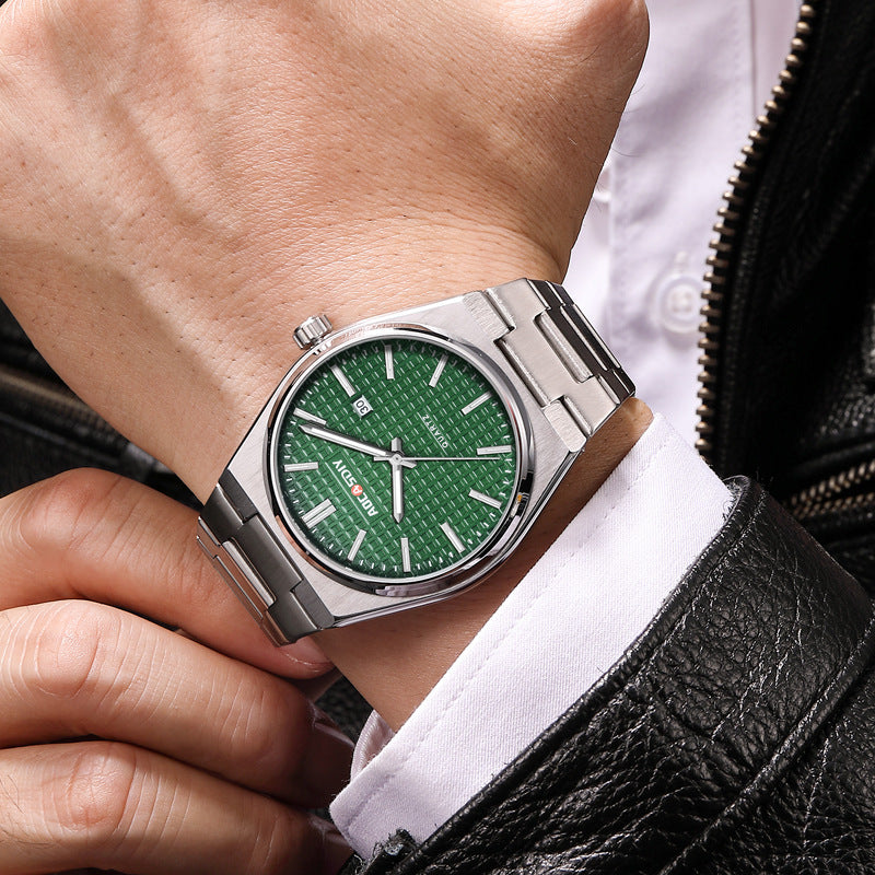AOCASDIY Men's Fashion Quartz Watch with Steel Band