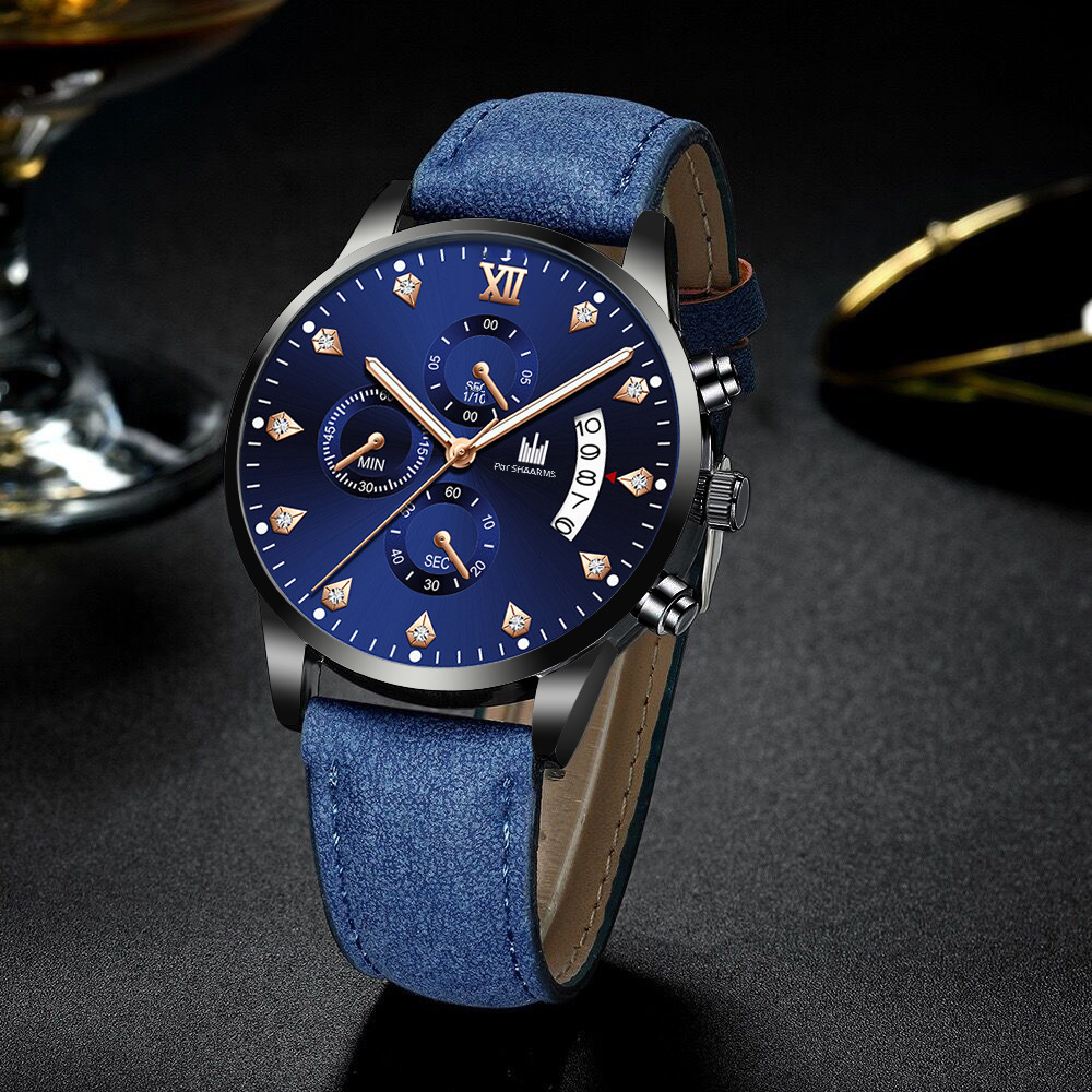 Men's Quartz Watch with Rhinestone Inlay (Wholesale)