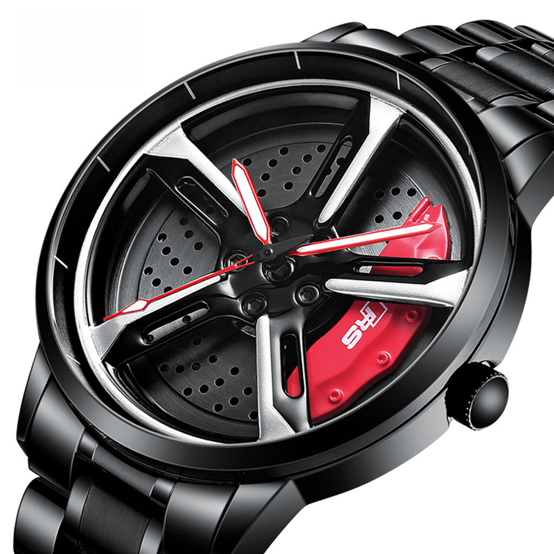 SVJ Men's Quartz Watch with 3D Hollow Design