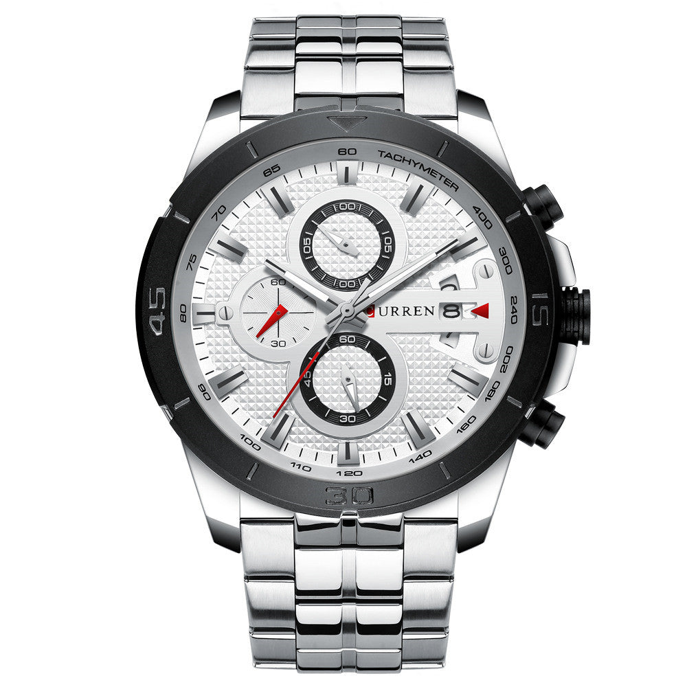 CURREN Men's Multifunctional Waterproof Quartz Watch