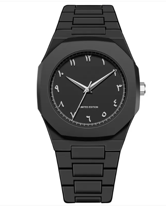 Men's Retro Arabic Digital Quartz Watch