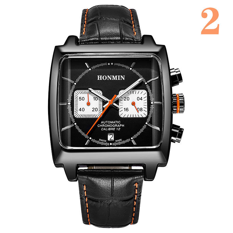 Men's Waterproof Quartz Belt Watch with Calendar