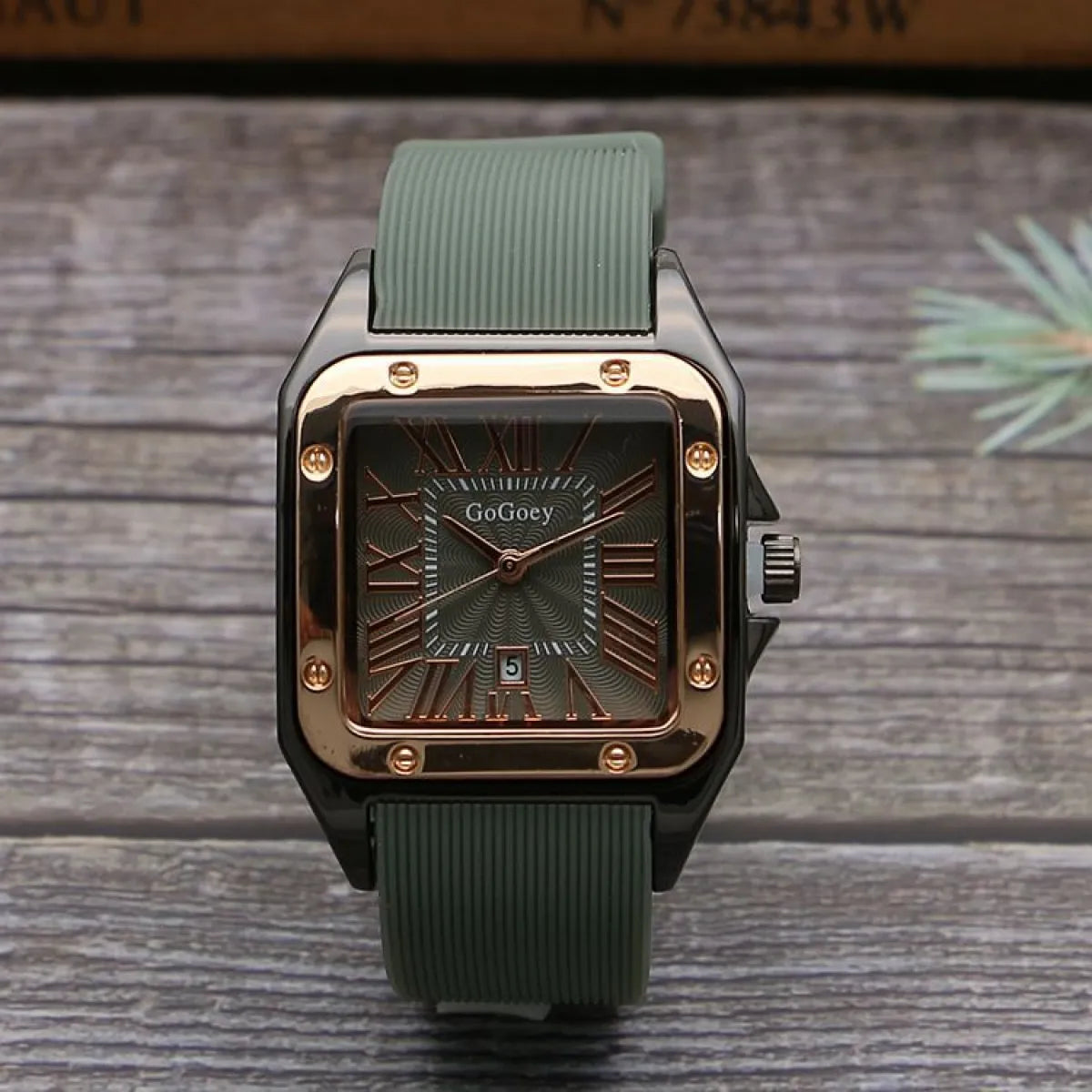 Square Men's Roman Scale Quartz Watch