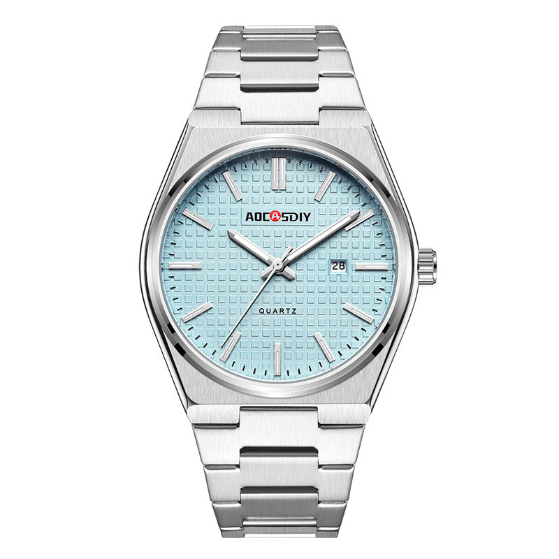 AOCASDIY Men's Fashion Quartz Watch with Steel Band