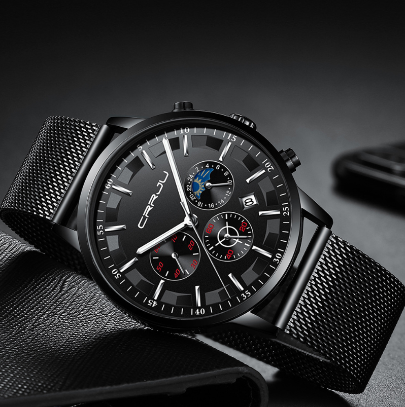 CRRJU 2260 Men's Multifunctional Waterproof Quartz Watch
