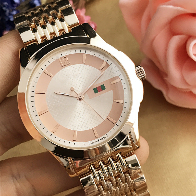 Trendy Men's Quartz Watch with Studded Markers