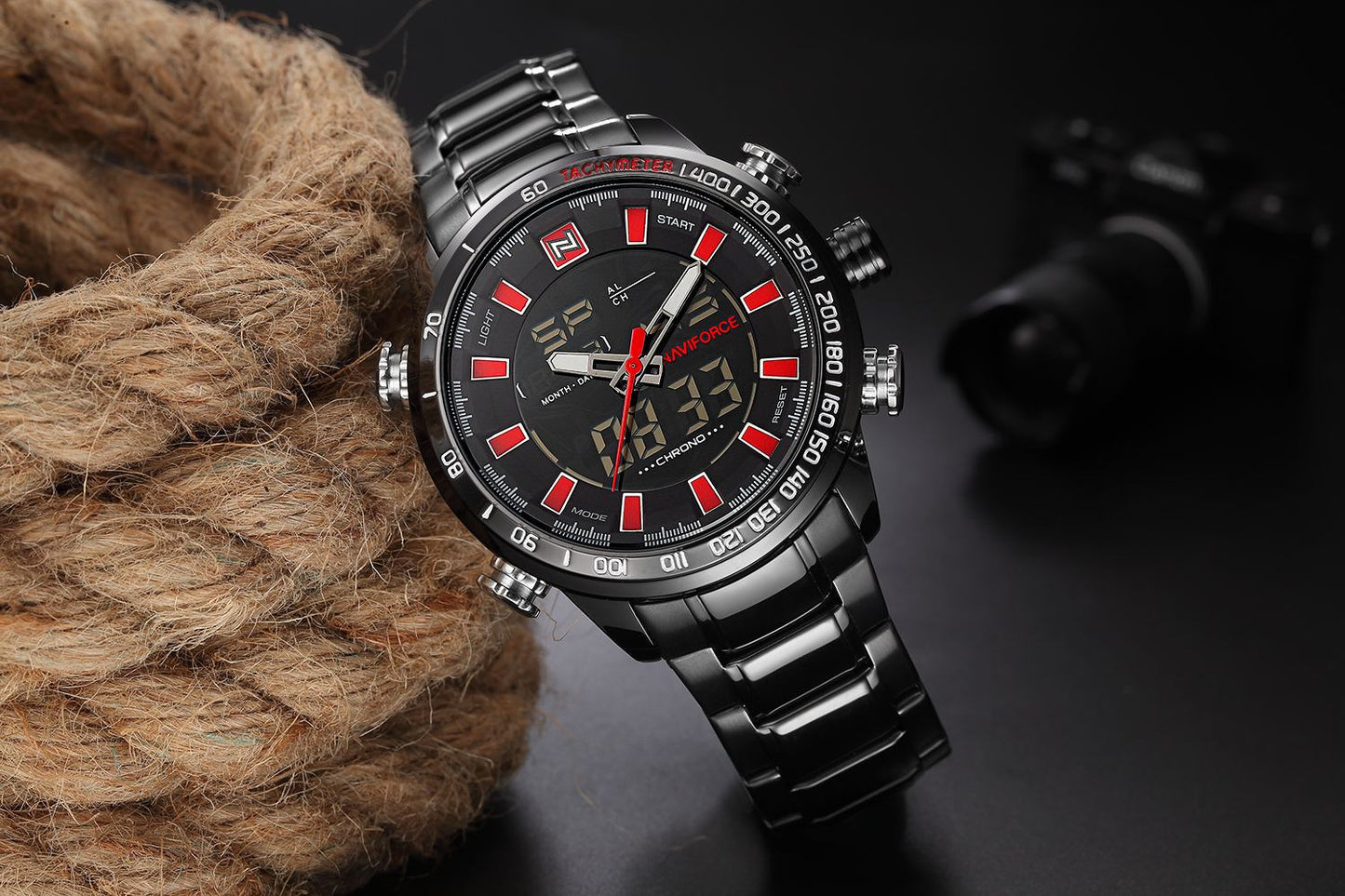 NAVIFORCE 9093 Quartz Men's Watch - Multifunctional Design