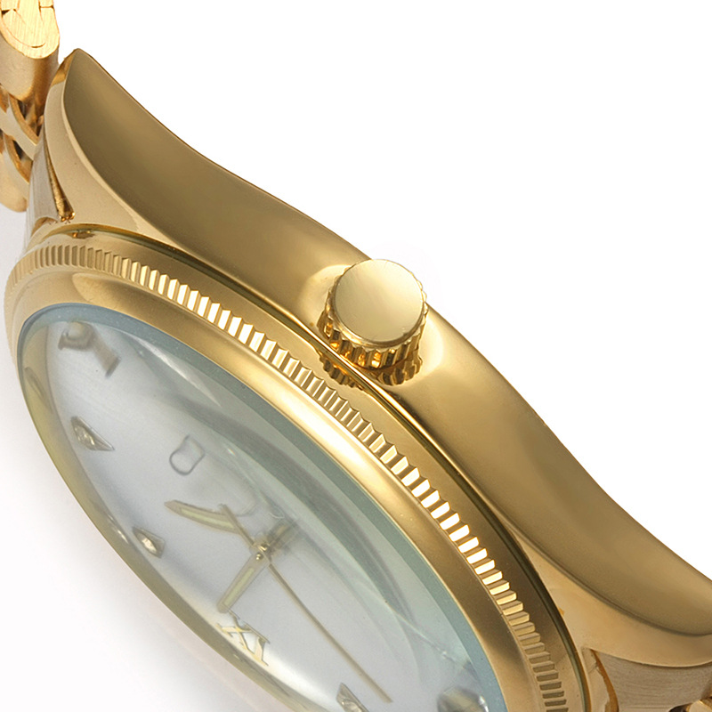 Men's Quartz Steel Belt Watch with Calendar