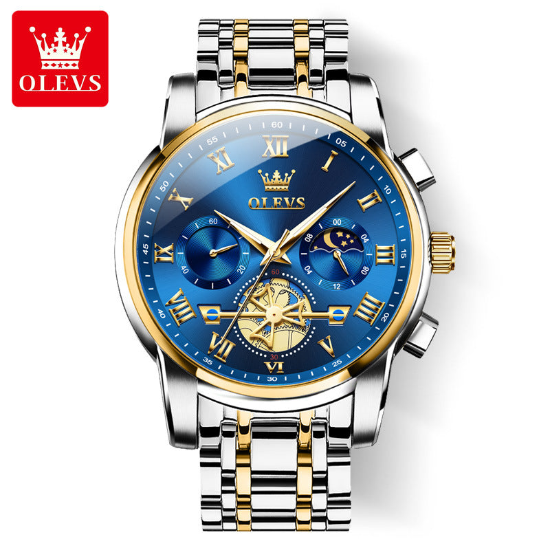 Oli's Brand Men's Quartz Watch with Luminous Waterproof Feature