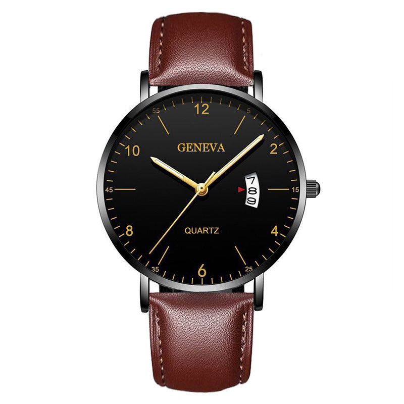 Men's Business Minimalist Quartz Calendar Watch