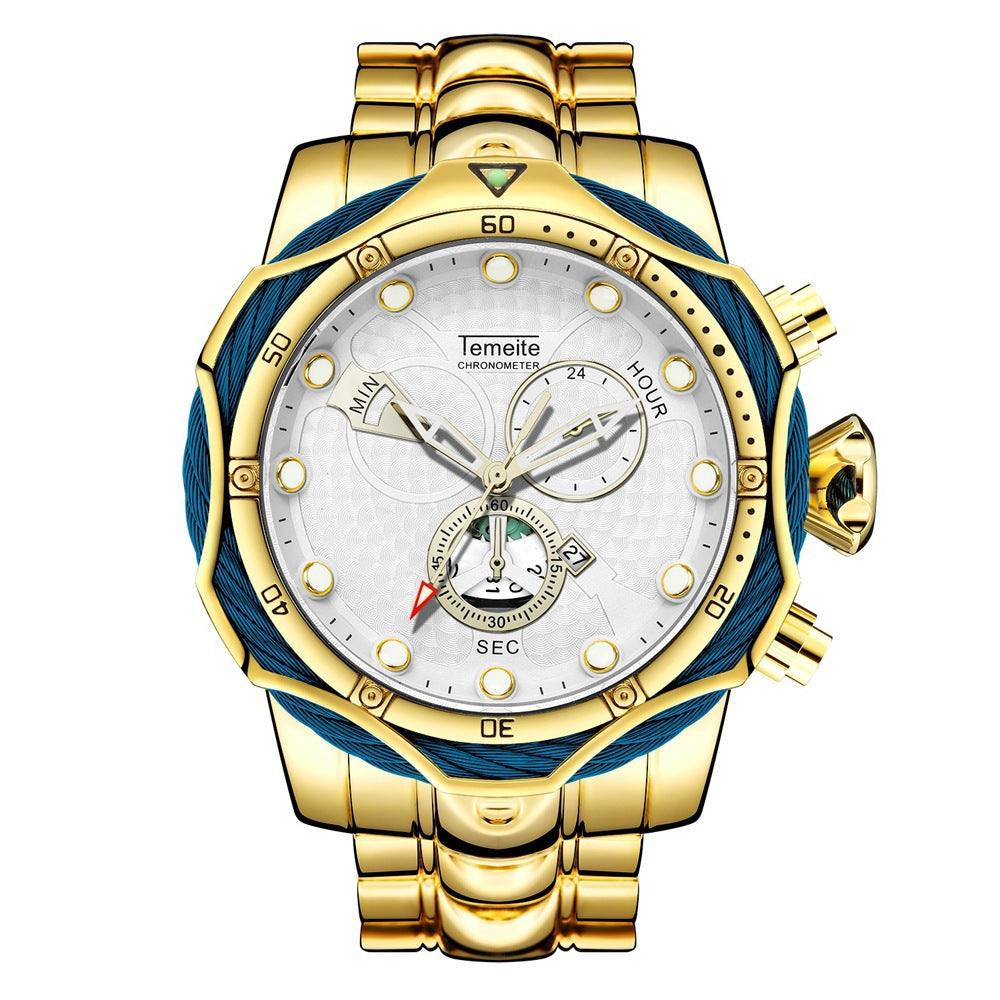 Men's Quartz Watch with Steel Band