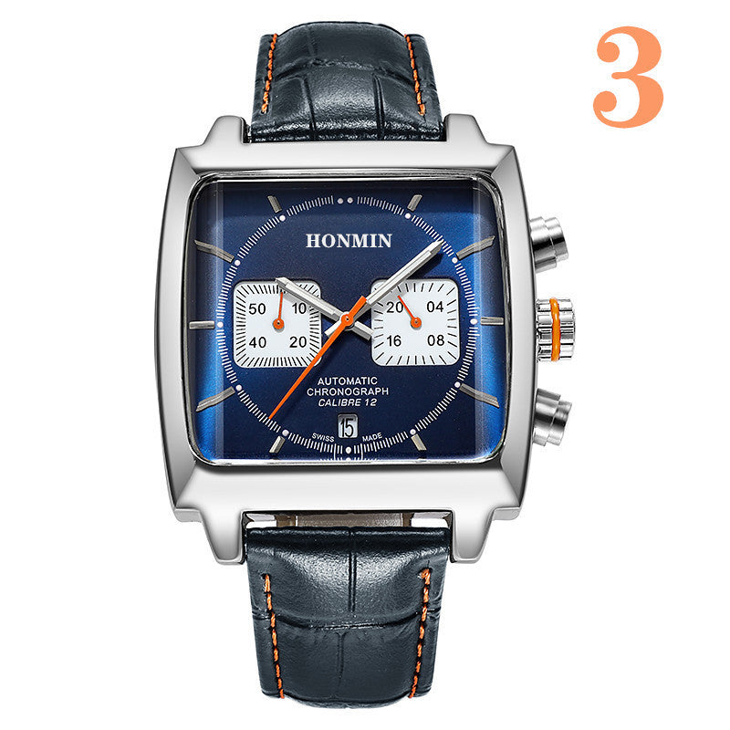 Men's Waterproof Quartz Belt Watch with Calendar