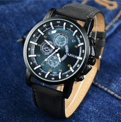 Men's Quartz Watch with Leather Strap - SOXY Brand