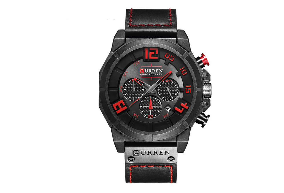 CURREN 8287 Men's Quartz Watch with Leather Band