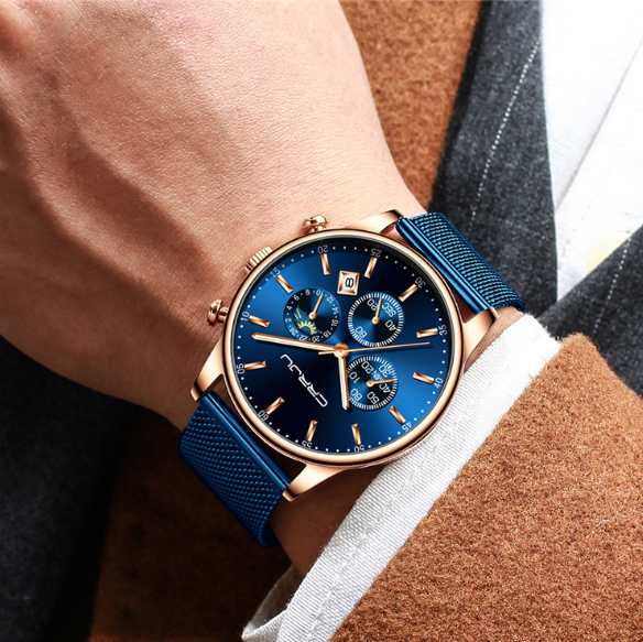 CRRJU 2266 Men's Quartz Watch - Fashionable Casual Style