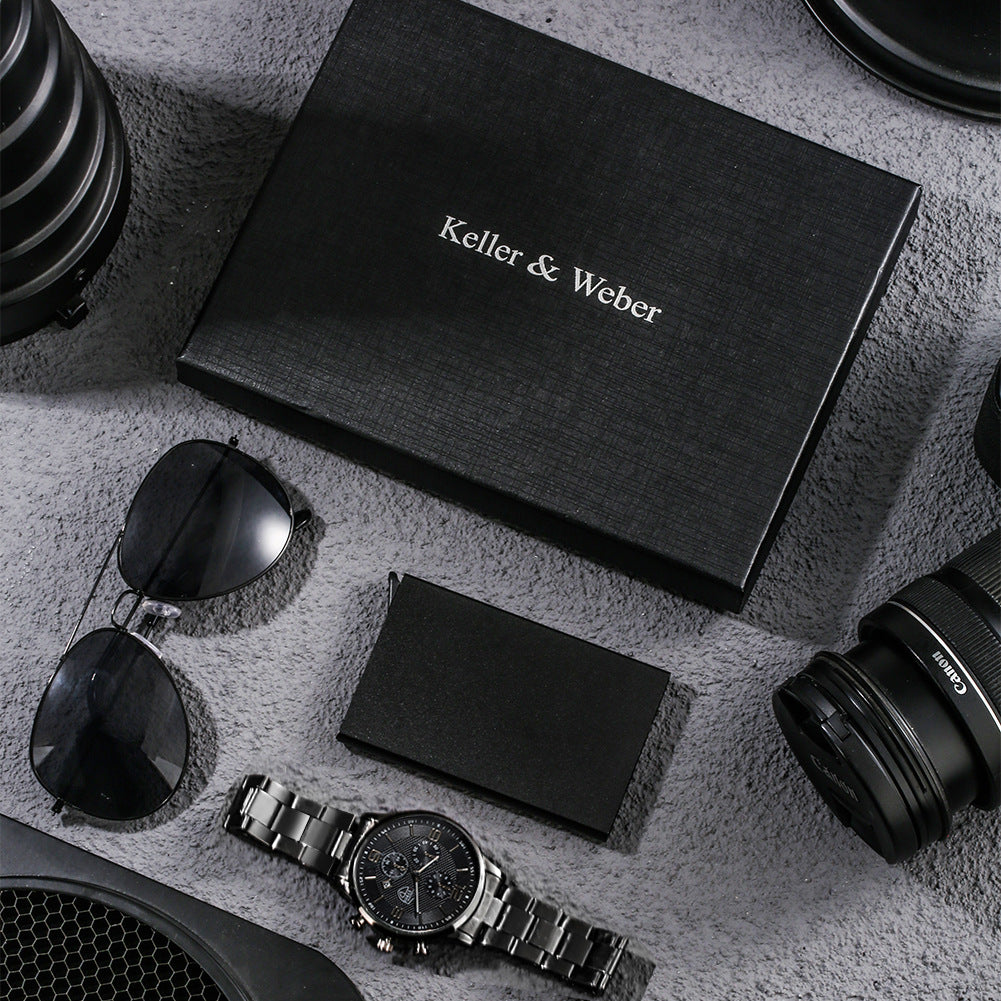 Keller Weber Men's Quartz Watch and Sunglasses Gift Set