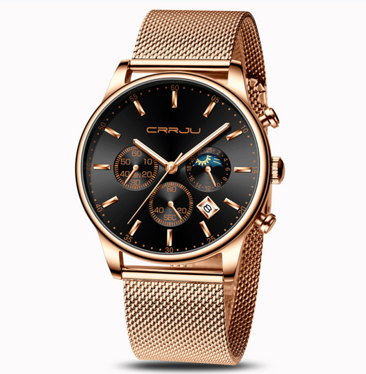 CRRJU 2266 Men's Quartz Watch - Fashionable Casual Style