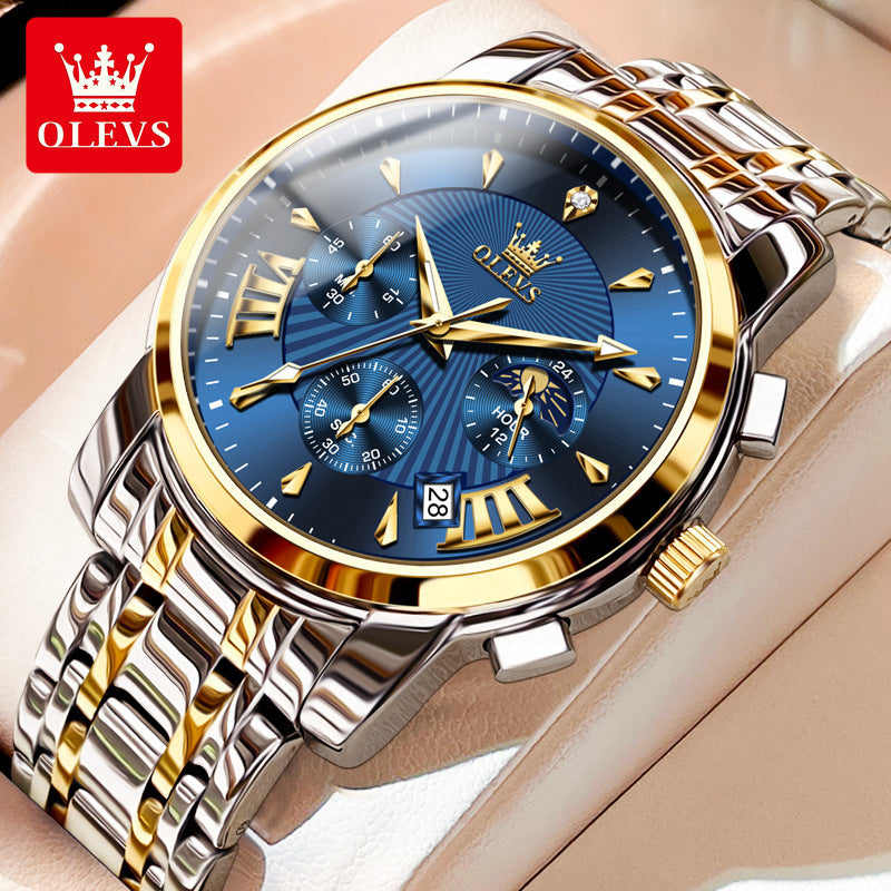 Olysee Men's Multifunctional Fashion Quartz Watch