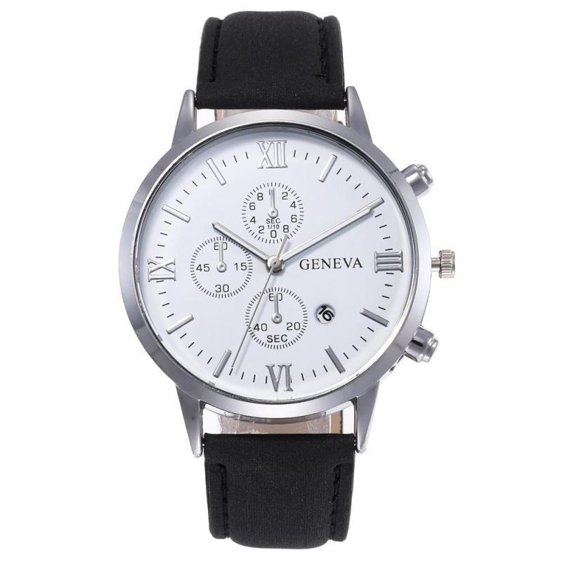 Geneva Men's Quartz Watch - Simple Style with Calendar