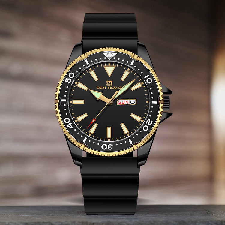 Men's Fashion Quartz Calendar Watch - New Design