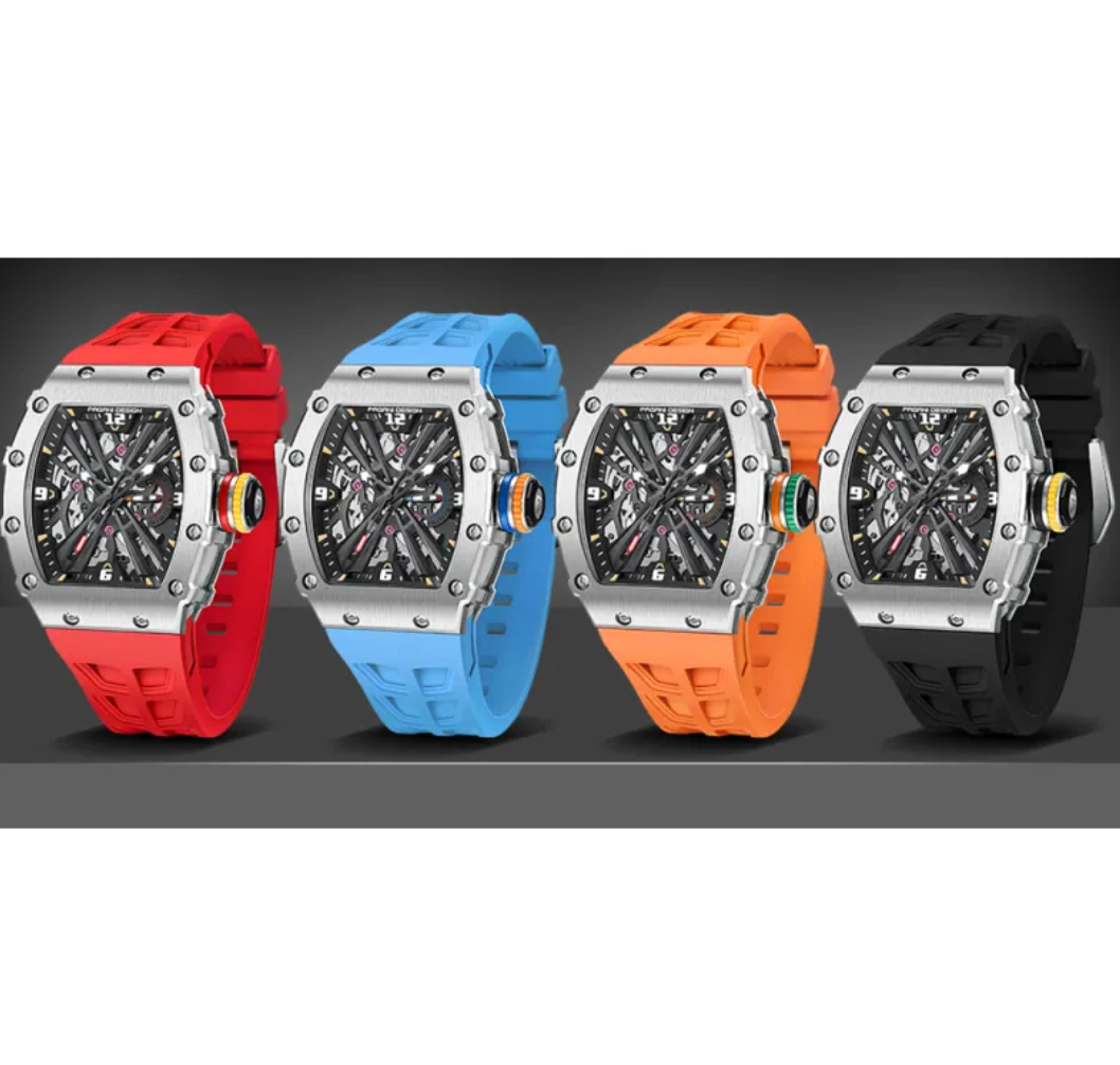 Men's Square Quartz Watch with Calendar