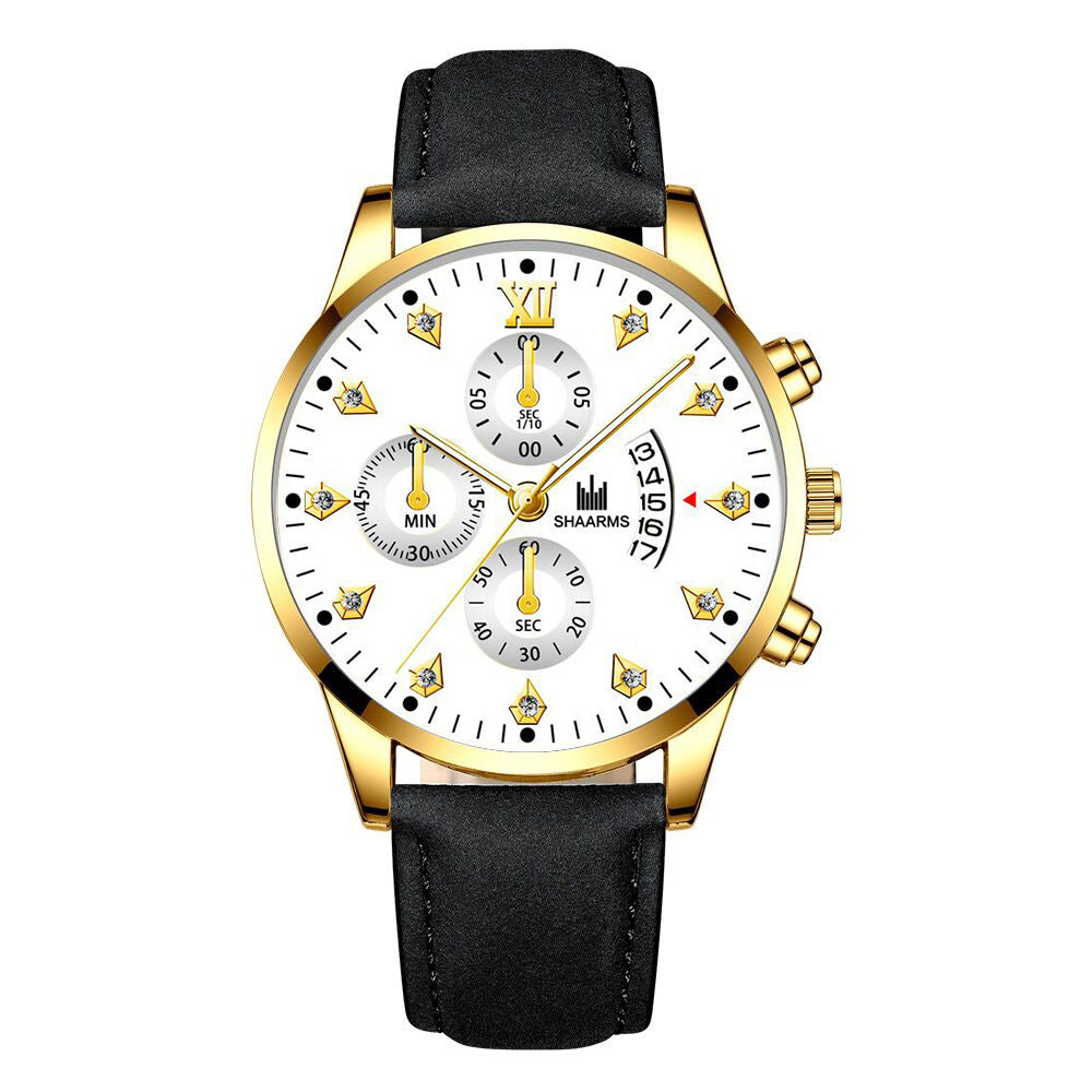 Men's Quartz Watch with Rhinestone Inlay (Wholesale)