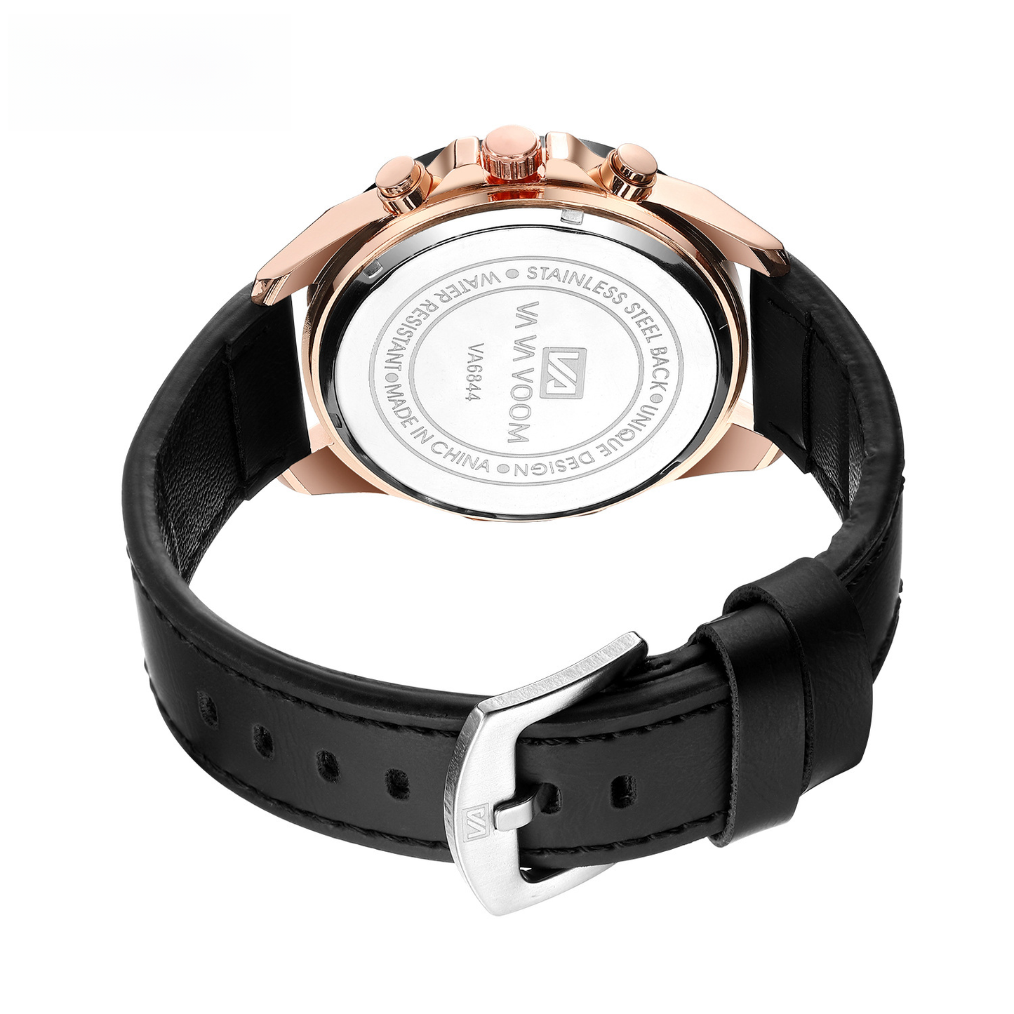 Men's Sports Watch - Leather Band, Waterproof Quartz
