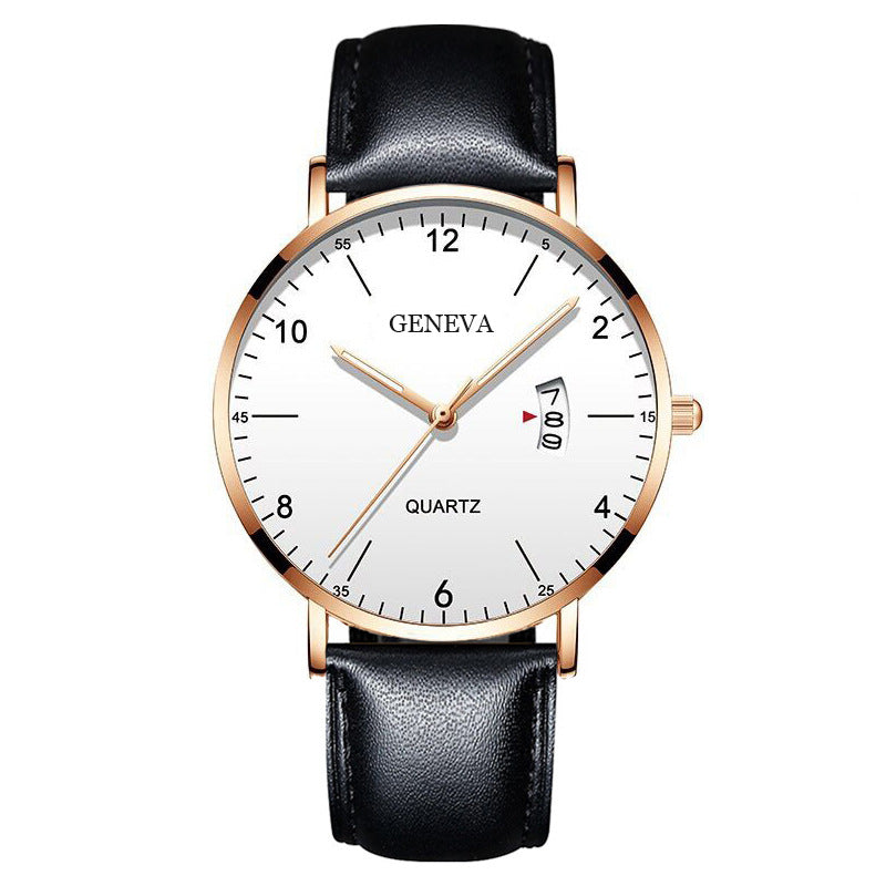 Men's Business Minimalist Quartz Calendar Watch