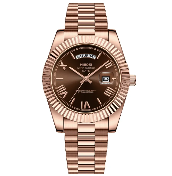 Fashion Men's Quartz Watch with Solid Stainless Steel Strap