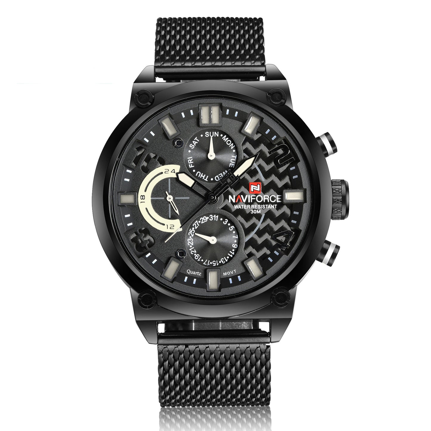 NAVIFORCE 9068 Men's Steel Quartz Sports Watch