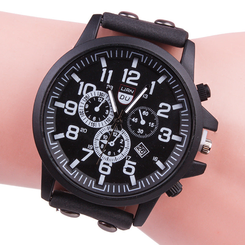 Fashionable Leather Men's Quartz Watch - Direct from Factory