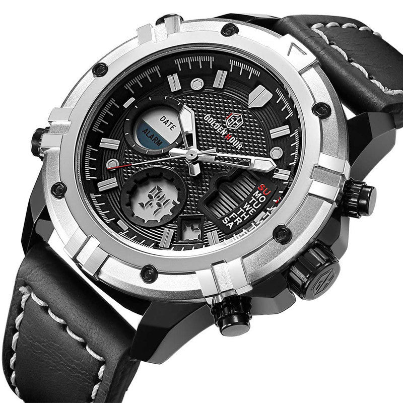 Goldenhour Men's Waterproof Quartz Multifunction Watch