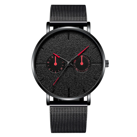 Men's Stylish Quartz Watch with Mesh Band