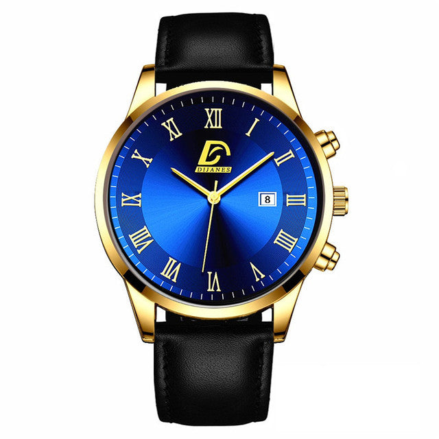 Men's Mesh Band Calendar Quartz Watch