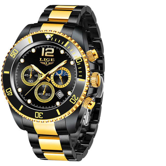 Men's Waterproof Multi-function Chronograph Quartz Watch