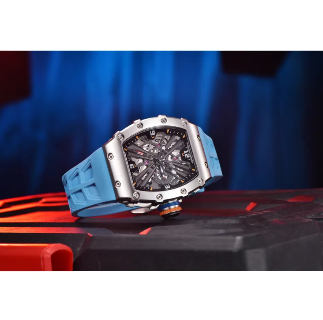 Men's Square Quartz Watch with Calendar