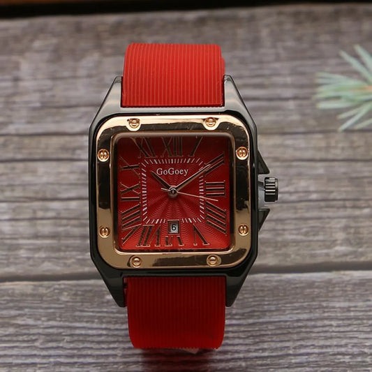 Square Men's Roman Scale Quartz Watch