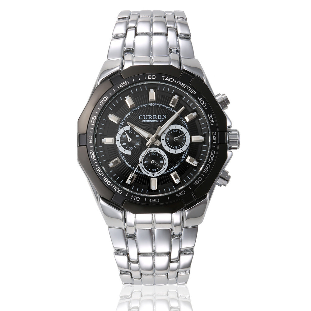 CURREN 8084 Men's Business Quartz Steel Watch