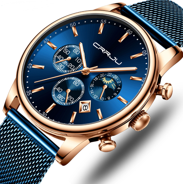 CRRJU 2266 Men's Quartz Watch - Fashionable Casual Style