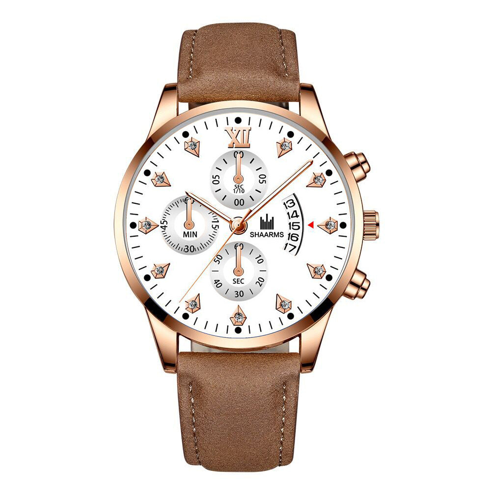 Men's Quartz Watch with Rhinestone Inlay (Wholesale)