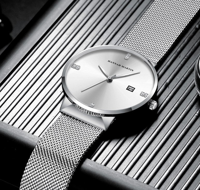 Men's Quartz Watch with Steel Band for Students