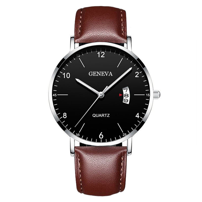 Men's Business Minimalist Quartz Calendar Watch