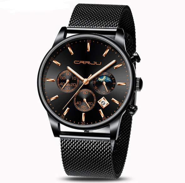 CRRJU 2266 Men's Quartz Watch - Fashionable Casual Style