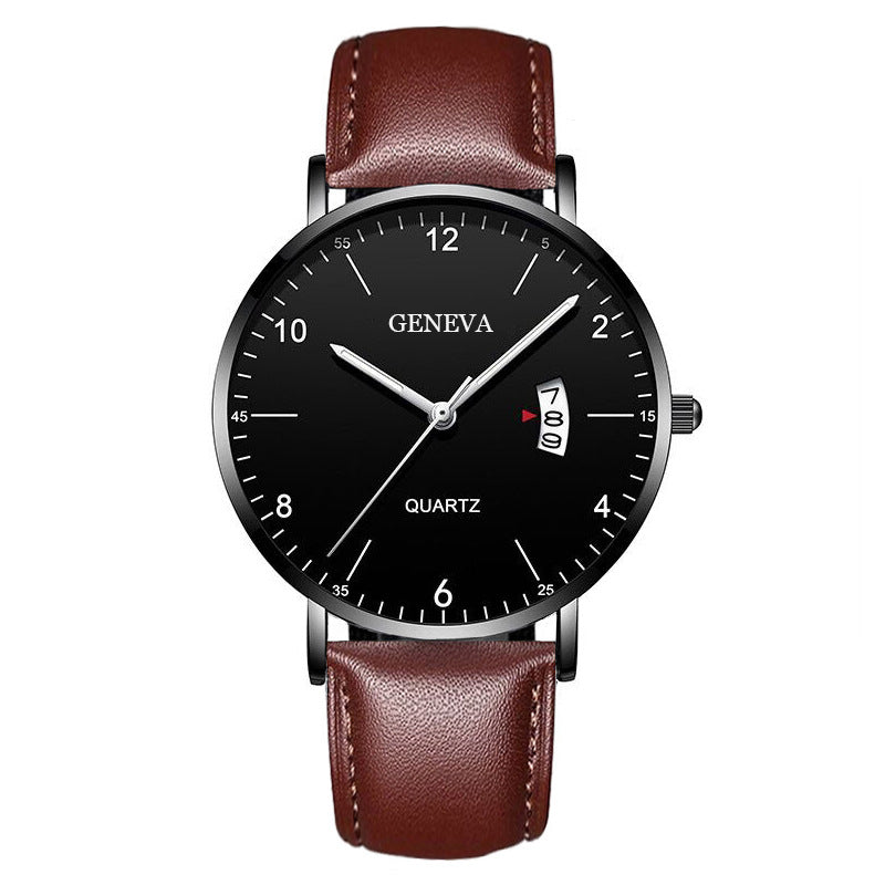 Men's Business Minimalist Quartz Calendar Watch