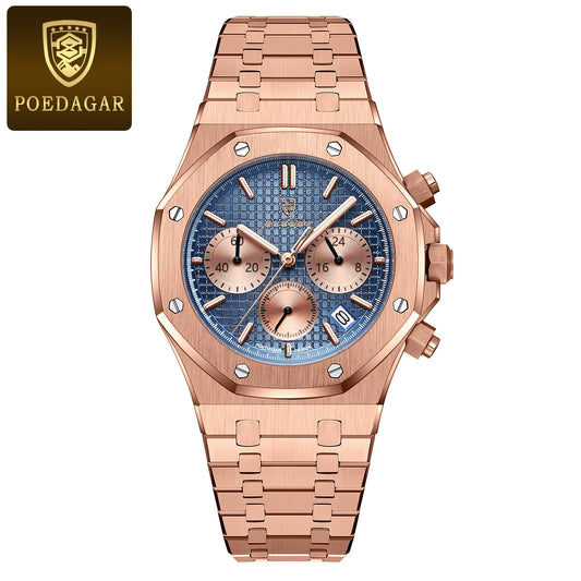 Swiss Multi-Function Men's Waterproof Quartz Watch
