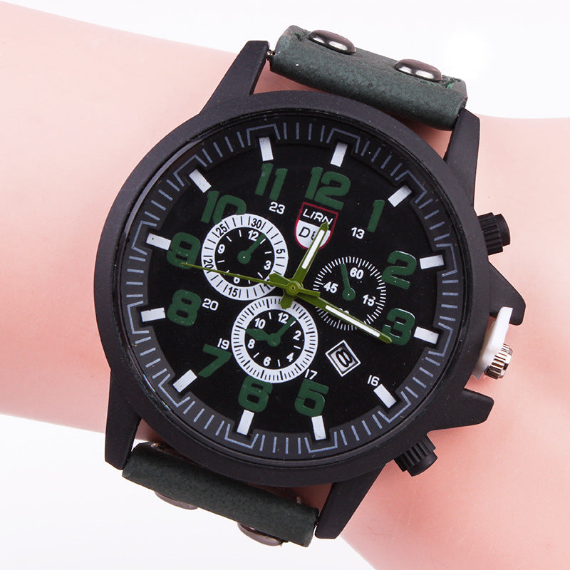 Fashionable Leather Men's Quartz Watch - Direct from Factory