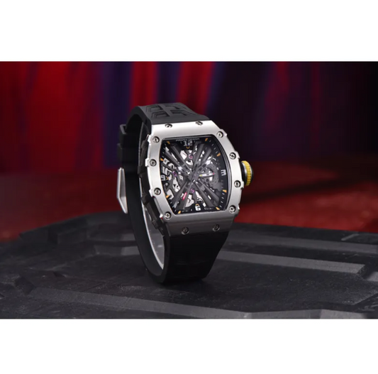 Men's Square Quartz Watch with Calendar