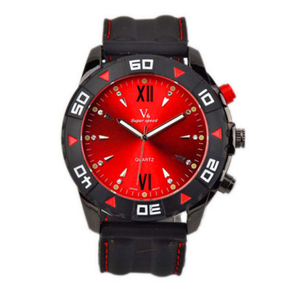 Quartz Men's Watch with Silicone Sports Dial