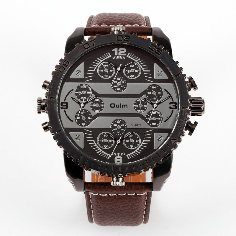 OULM Men's Quartz Watch with Leather Band (Wholesale)