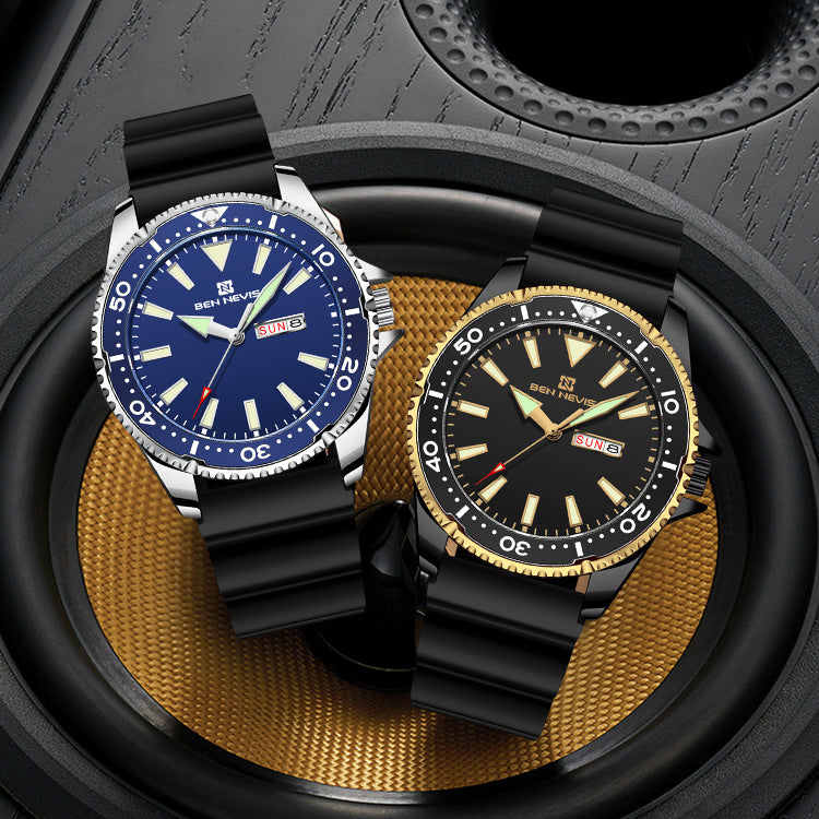 Men's Fashion Quartz Calendar Watch - New Design